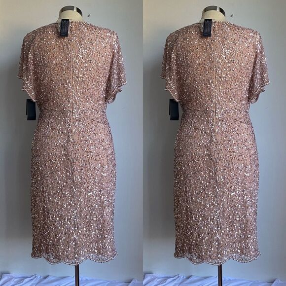 Adrianna Papell Flutter Sleeve Dress - Picture 5 of 11